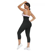 BOSSELI SHAPEWEAR 2 In 1 PU Coated Lining Single Waistband Neoprene Waist Trainer Leggings.