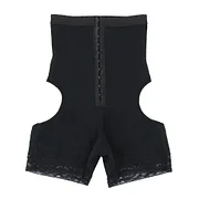 BOSSELI SHAPEWEAR Black High Waist Open Butt Shapewear Shorts.