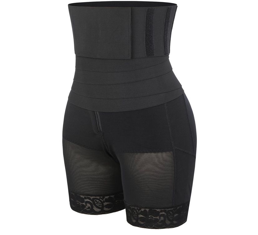 Shapewear Shorts with A Rubber String Waist Trainer