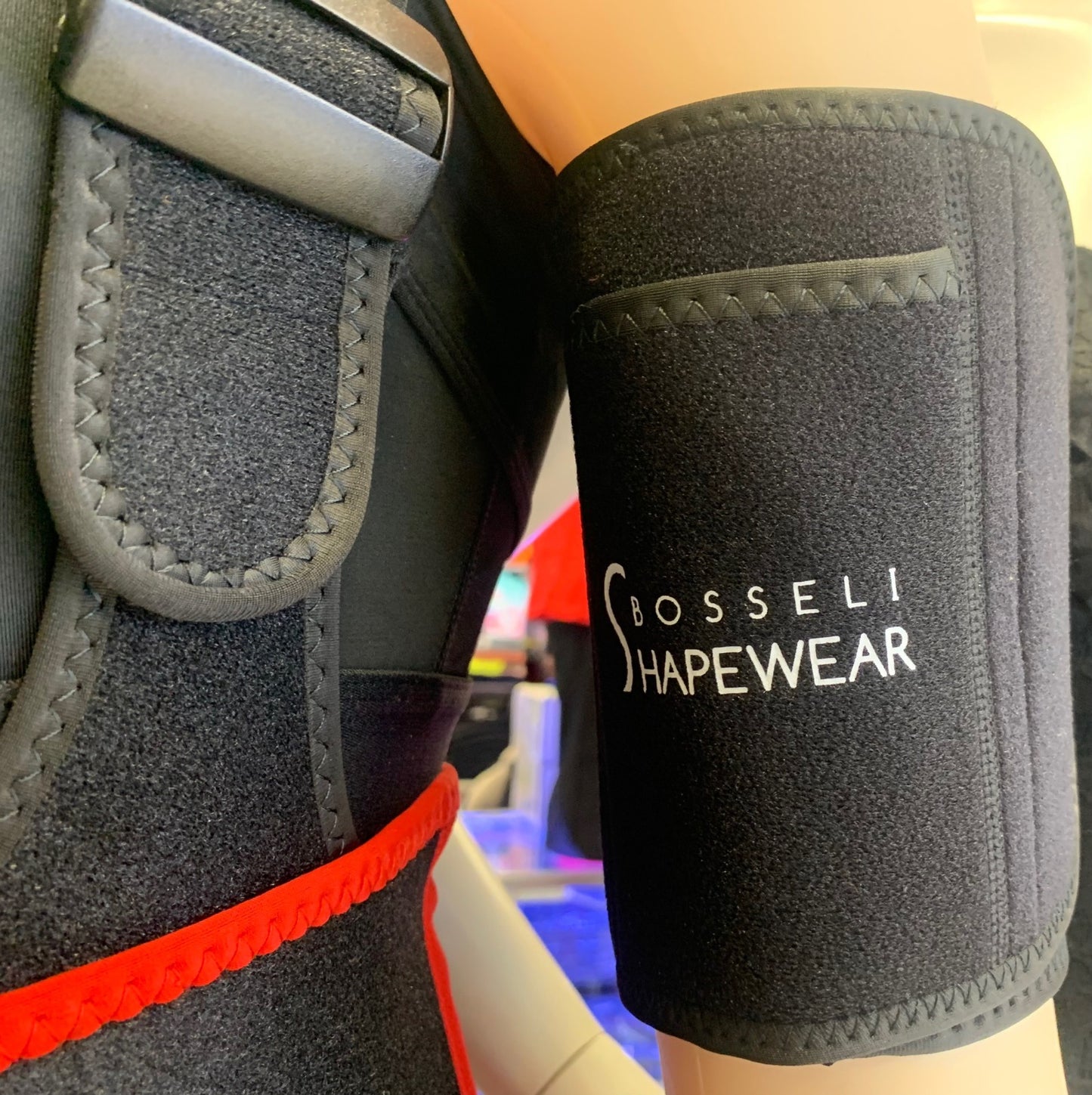 BOSSELI SHAPEWEAR Blue PU Arm Sports Shaping Bands( REG-Size)