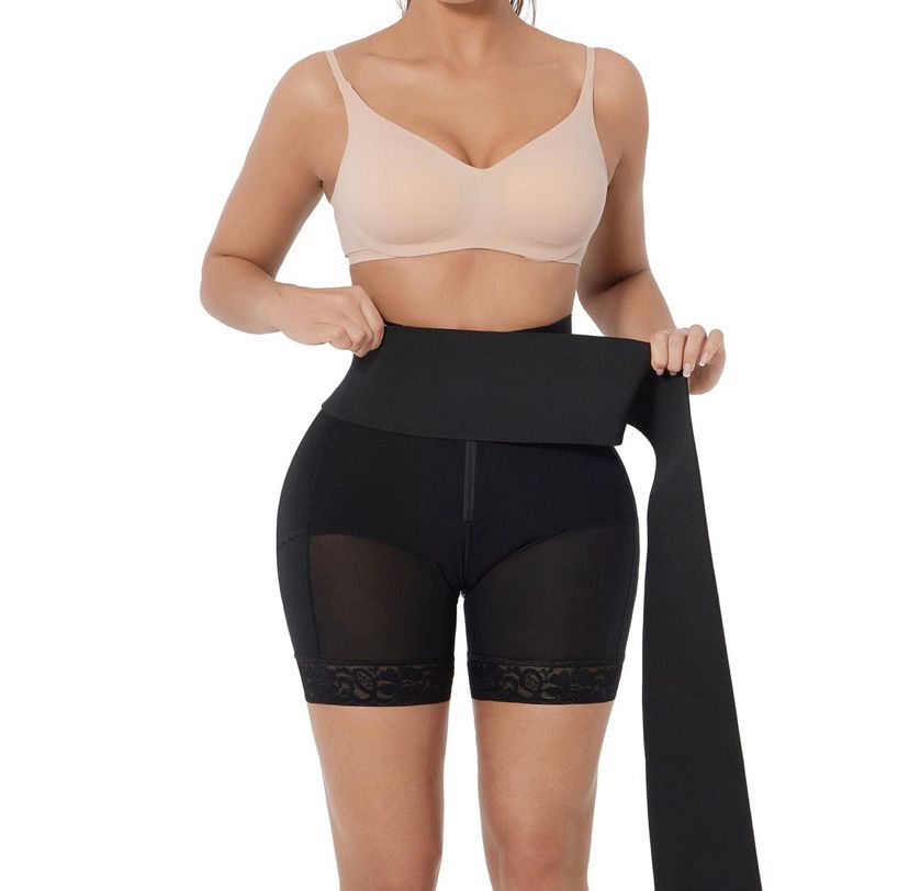 Shapewear Shorts with A Rubber String Waist Trainer