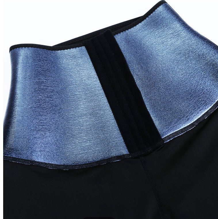 BOSSELI SHAPEWEAR High Waisted Leggings 2 Waistbands Tummy Control Shaper Sauna