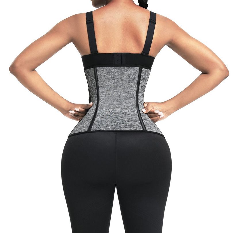 BOSSELI SHAPEWEAR Neoprene Waist Trainer 6 Steel Bones Single-Belt with Hooks Zipper