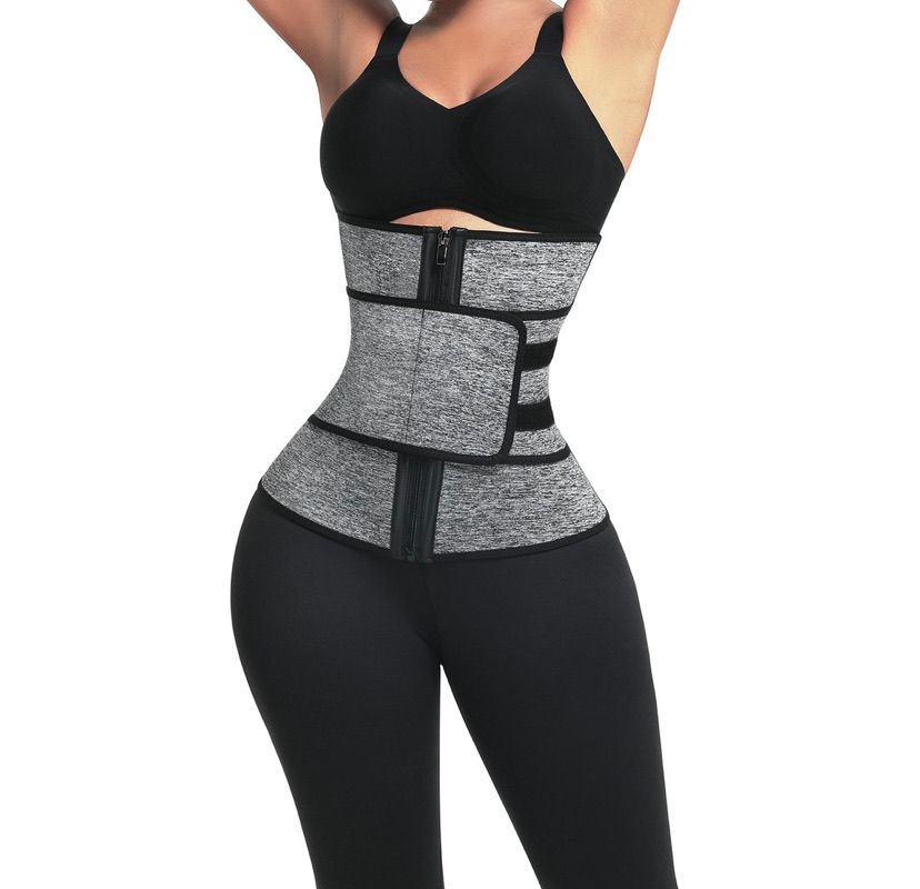 BOSSELI SHAPEWEAR Neoprene Waist Trainer 6 Steel Bones Single-Belt with Hooks Zipper