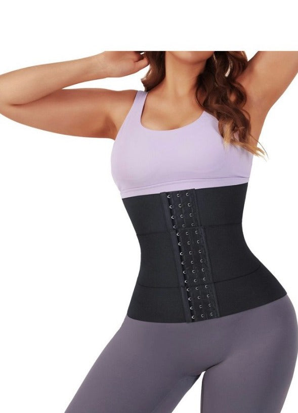 Three Pieces of Segmented Abdominal Binder Latex Tummy Wrap Waist Compression