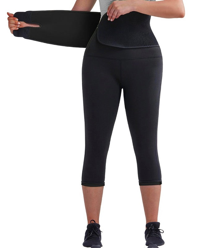 BOSSELI SHAPEWEAR Black High Waist Neoprene Pants.