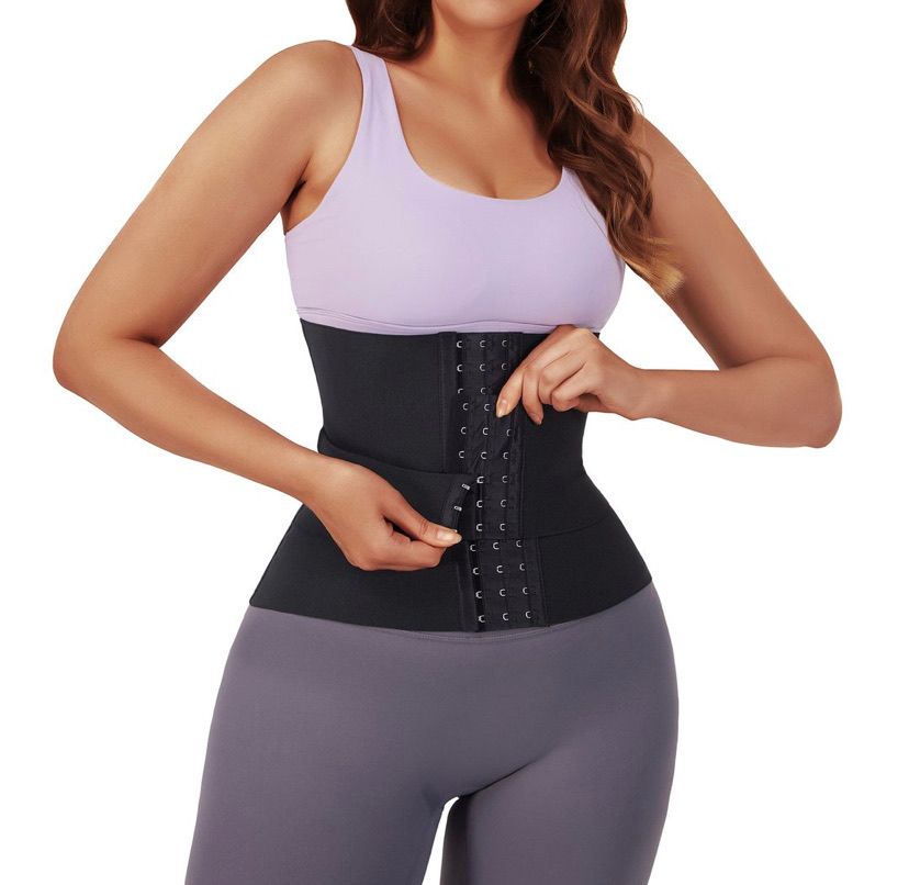 Three Pieces of Segmented Abdominal Binder Latex Tummy Wrap Waist Compression