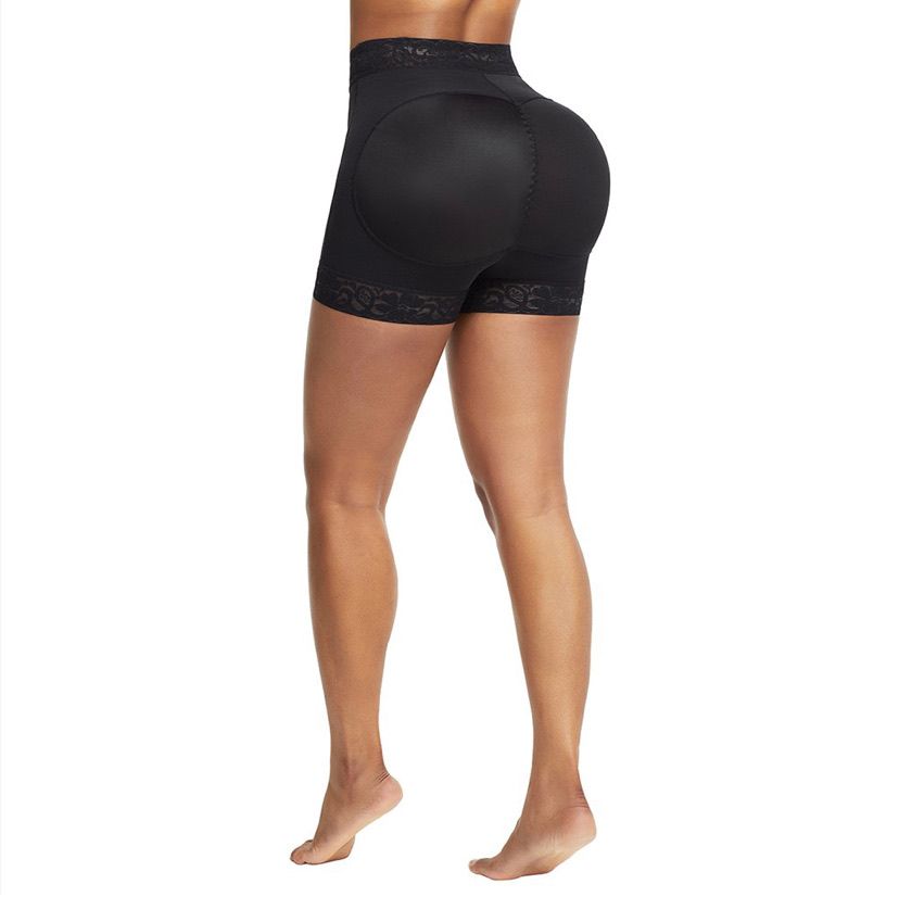 Lace Trim Stomach Control Middle Waist Shorts Shape Wear