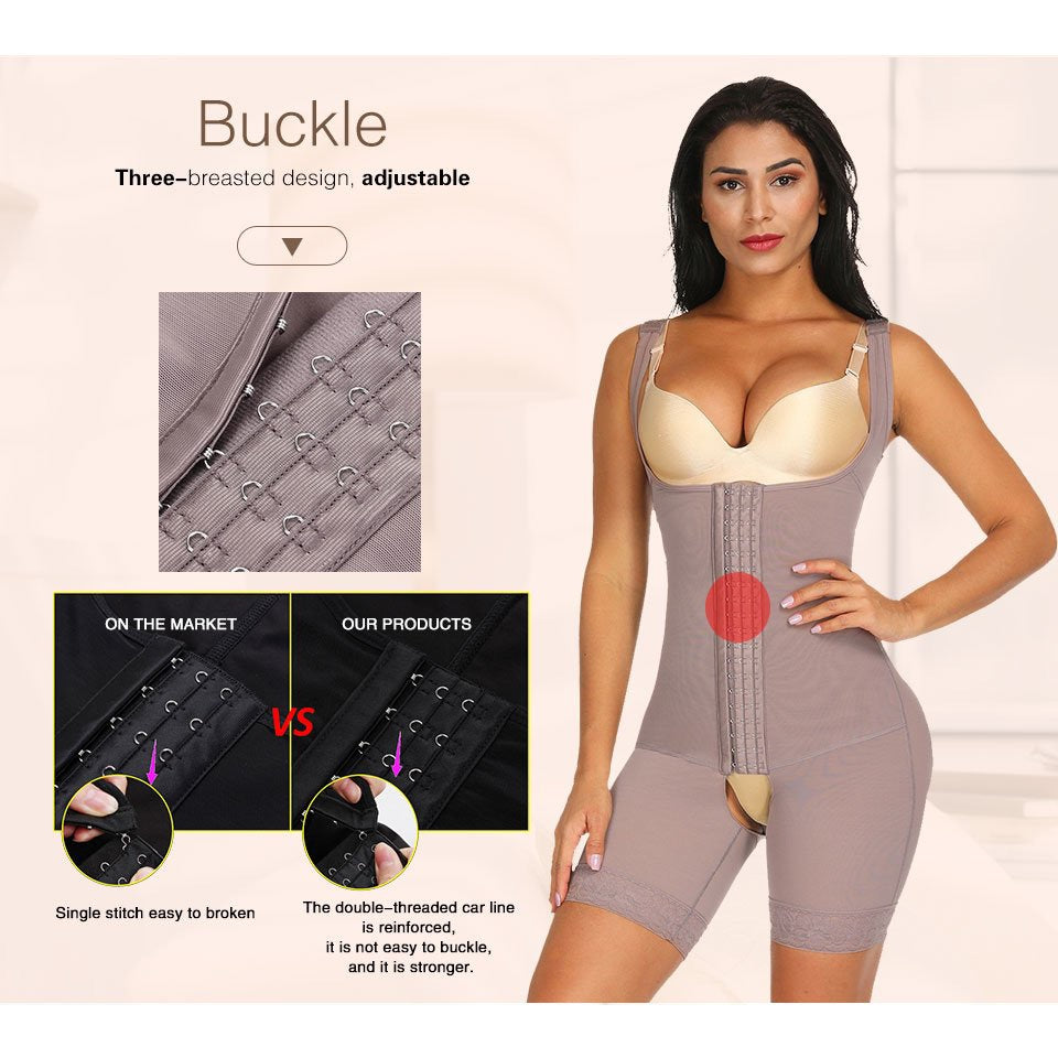 Black Hook Open Crotch Underbust Bodysuit