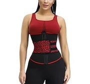 Neoprene Red Leopard Tummy Waist Trainer.
