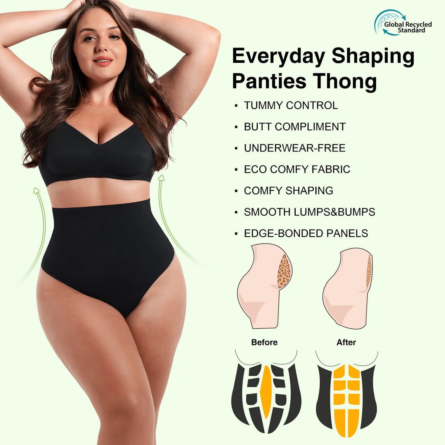 Eco-friendly- Low Waist Seamless Thong