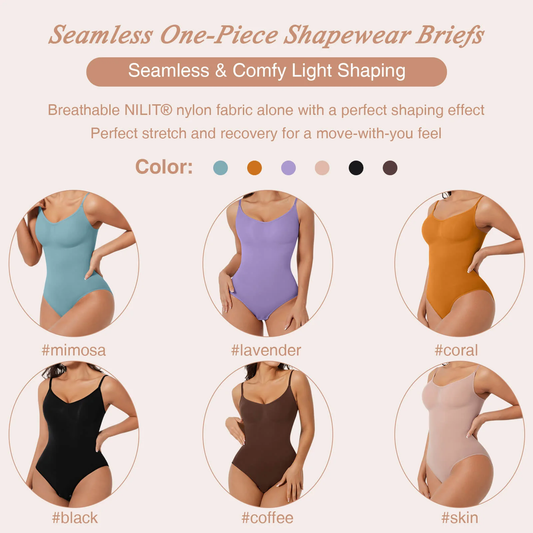BOSSELI SHAPEWEAR Black, Brown and Skin Color Seamless One-Piece Shapewear Briefs