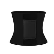 BOSSELI SHAPEWEAR Black Latex Waist Trainer 5 Plastic Bones Sticker Waist Trimmer Band.