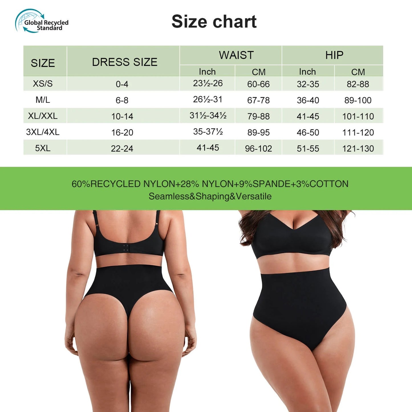 Eco-friendly- Low Waist Seamless Thong