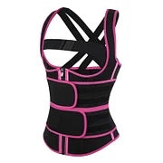 Pink 9 Bones Hooks Zipper Neoprene Waist Trainer Body Shaper Waist.
