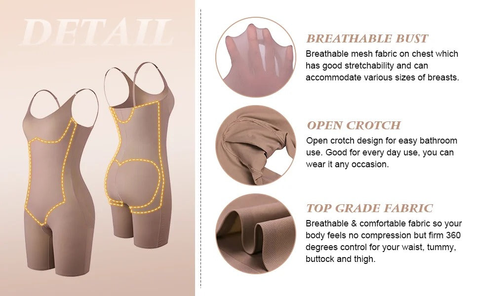 Seamless Full Body Shaper Solid Color