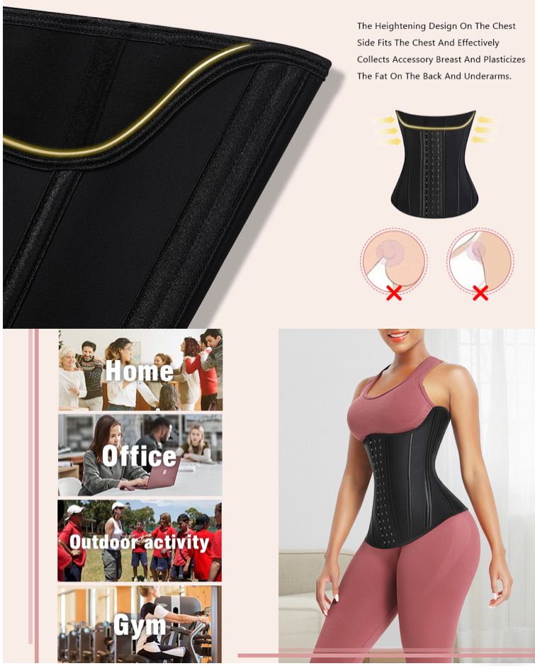 Latex Waist Trainer Women Tummy Control Waist with 14 Steel Bones