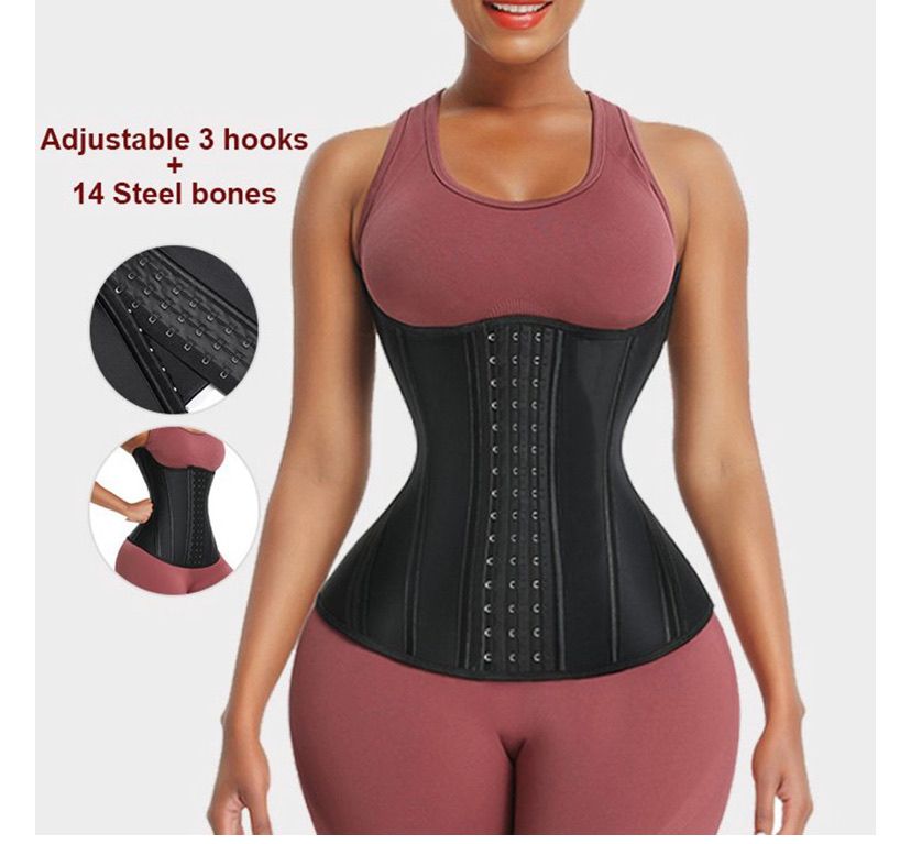 Latex Waist Trainer Women Tummy Control Waist with 14 Steel Bones